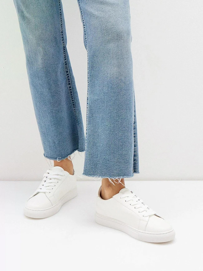 Кеды женские демисезонные, цвет белый, натуральная кожа 1012040P | 6