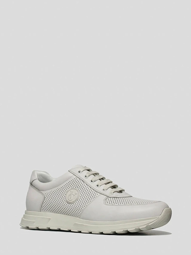 Кроссовки мужские демисезонные, цвет белый, натуральная кожа M253278 | 1