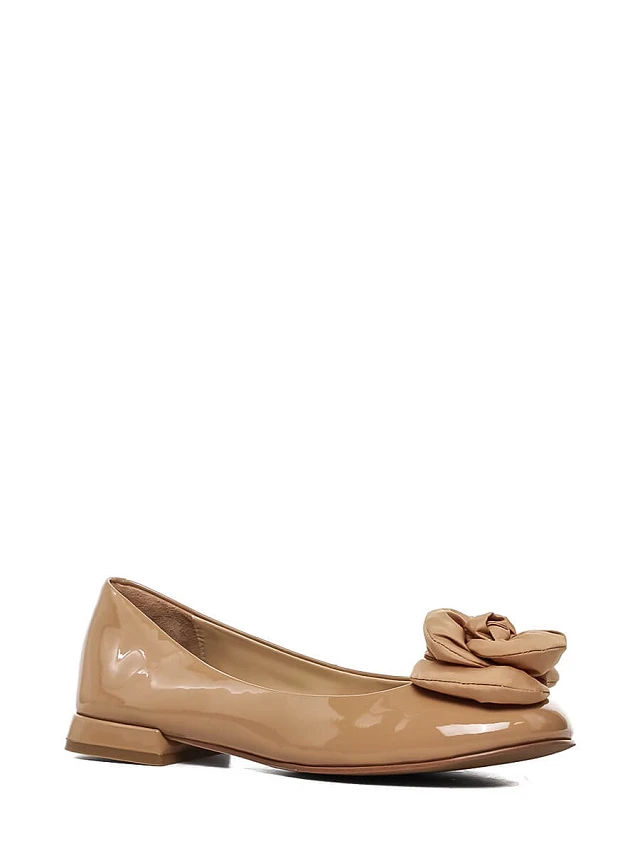 Балетки 641027 женские цвет мокко, натуральная лаковая кожа 641027          | 1