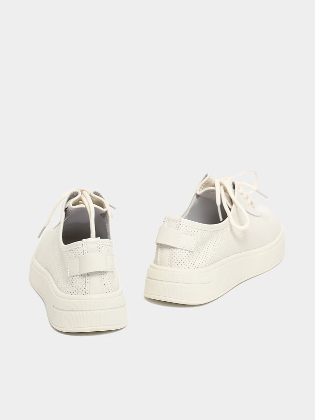 Полуботинки женские всесезонные, цвет молочный, натуральная кожа и полимерные материалы 6810045 | 4