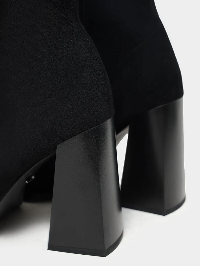 Сапоги женские демисезонные, цвет черный, искусственный велюр 1848085P | 6