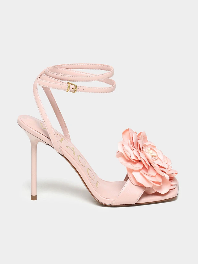 Босоножки женские летние, цвет пудровый, натуральная кожа 1495156F | 1