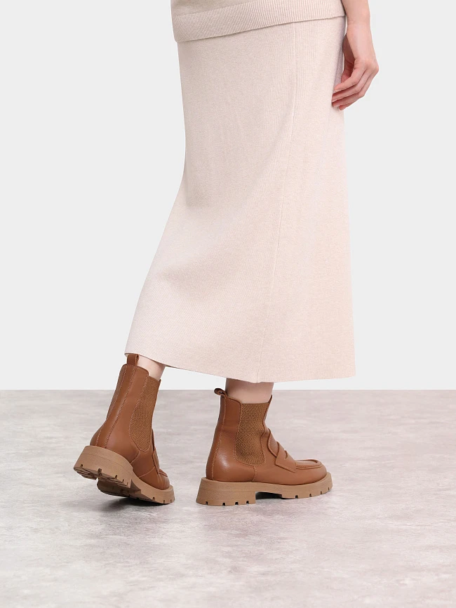 Ботинки женские демисезонные, цвет рыжий, натуральная кожа 1221253 | 9