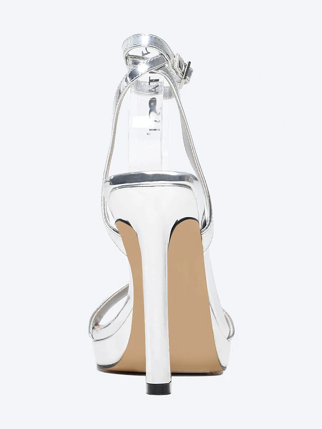 Босоножки 2390336 женские цвет серебряный, искусственная кожа 2390336 | 5