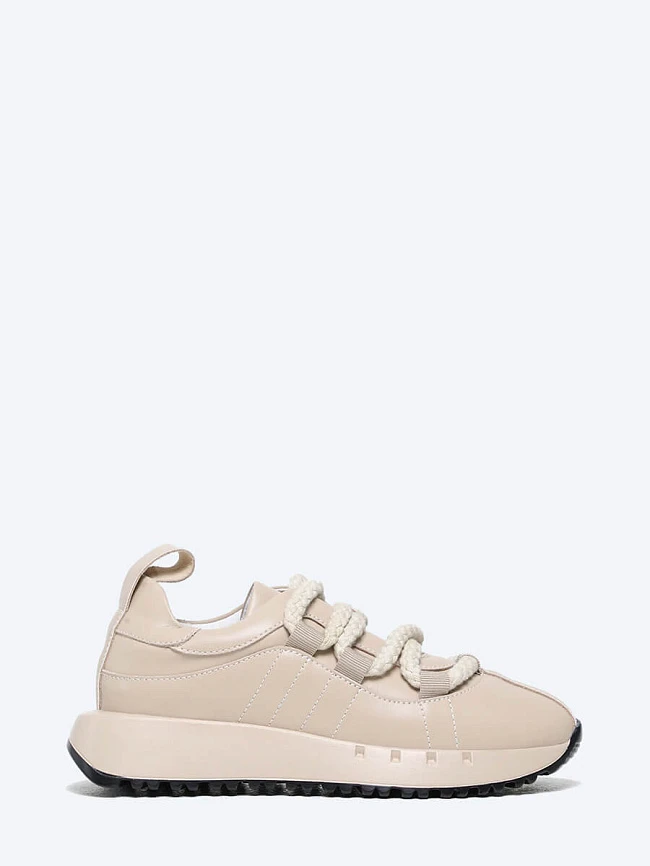 Кроссовки женские демисезонные, цвет бежевый, натуральная кожа и полимерные материалы 6810059 | 2