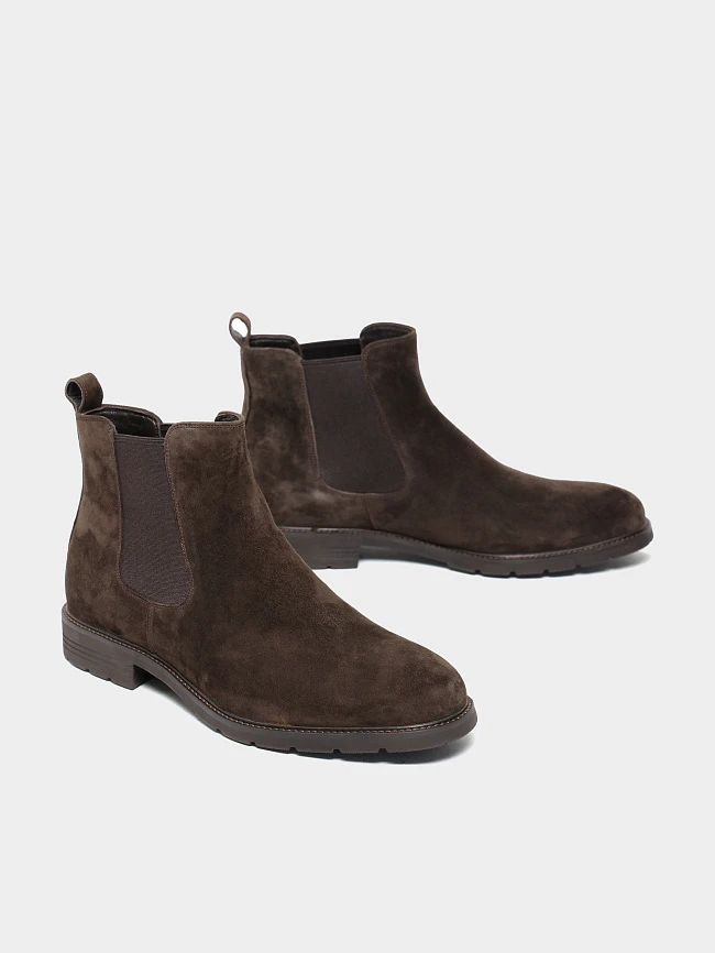 Ботинки мужские демисезонные, цвет коричневый, натуральный велюр M1023009 | 3