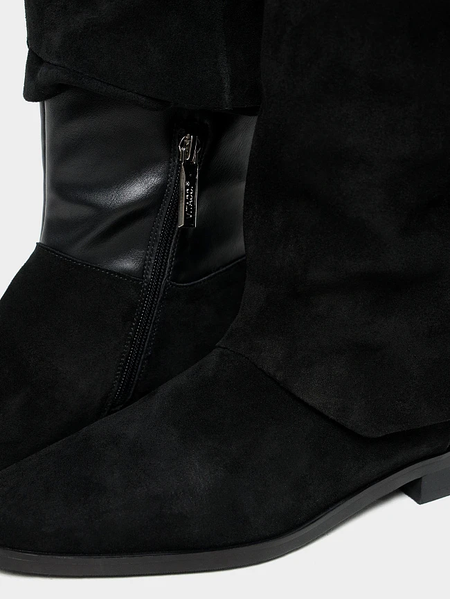 Сапоги женские демисезонные, цвет черный, натуральный спилок 7210332-2 | 6