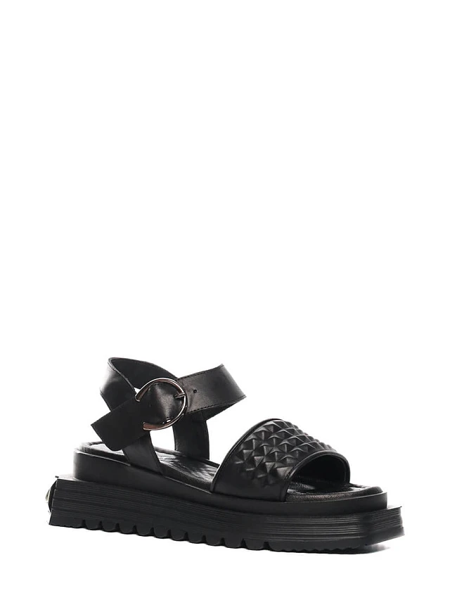 Сандалии 136090 женские цвет черный, натуральная кожа 136090          | 1