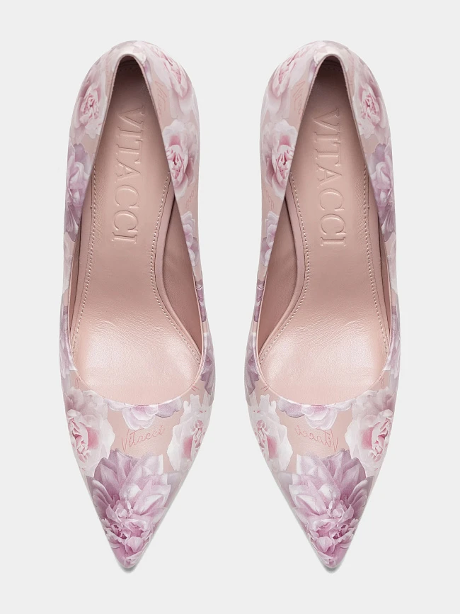 Туфли женские всесезонные, цвет пудровый, натуральная кожа 1494987F | 5