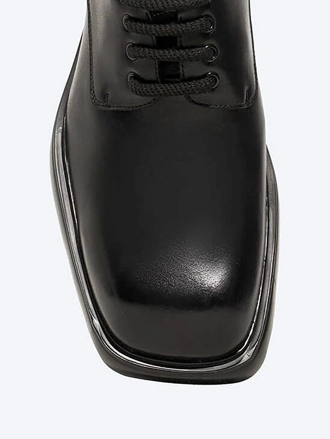 Полуботинки мужские всесезонные, цвет черный, натуральная кожа M254262 | 3