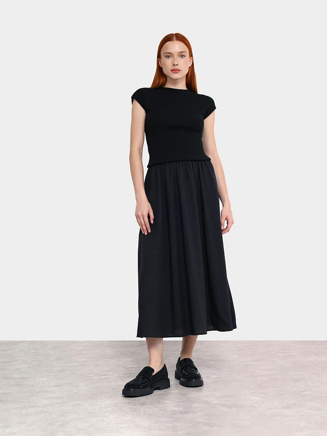 Лоферы женские всесезонные, цвет черный, натуральный велюр 1820529 | 13