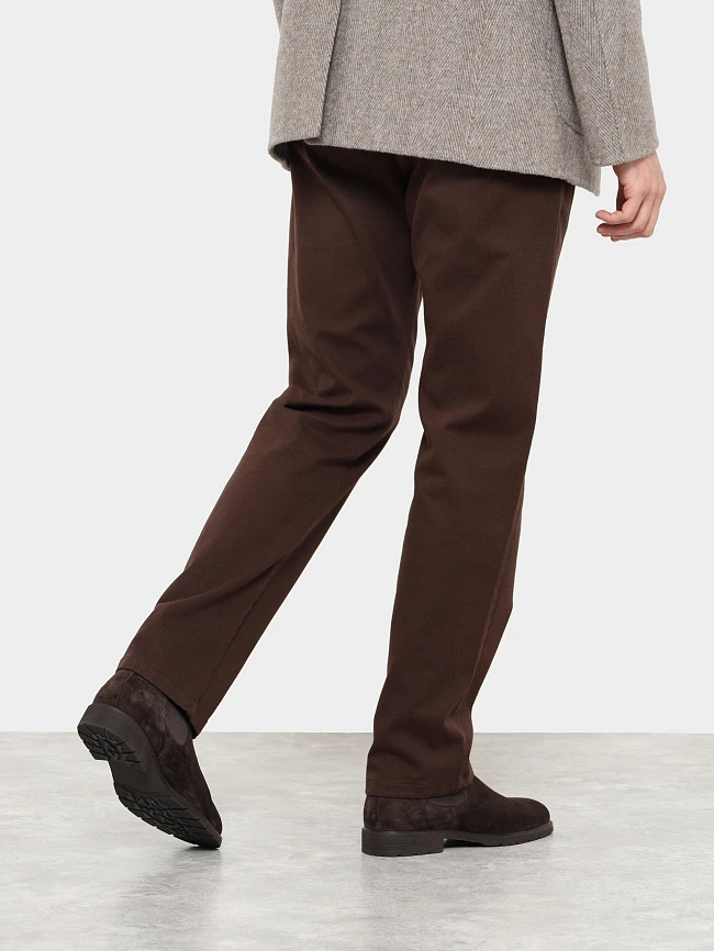 Ботинки мужские демисезонные, цвет коричневый, натуральный велюр M1023009 | 8