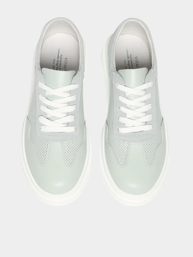 Кеды женские демисезонные, цвет мятный, натуральная кожа и полимерные материалы 116030 | 5