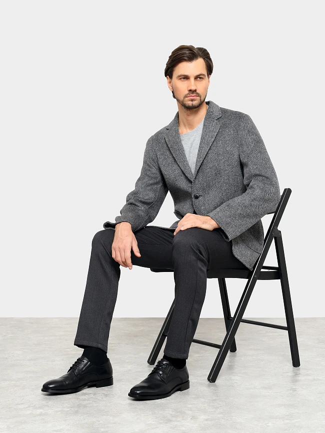 Полуботинки мужские всесезонные, цвет черный, натуральная кожа M1022953 | 11