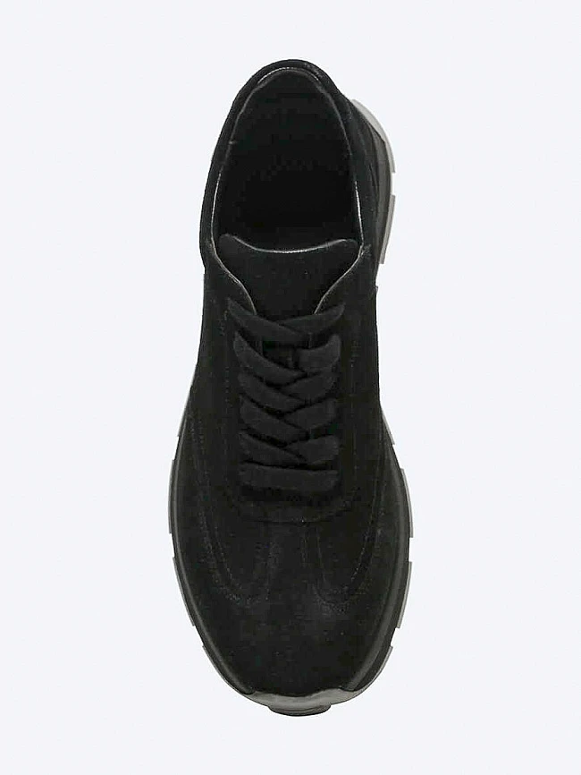 Кроссовки мужские демисезонные, цвет черный, натуральный спилок M1782026 | 4