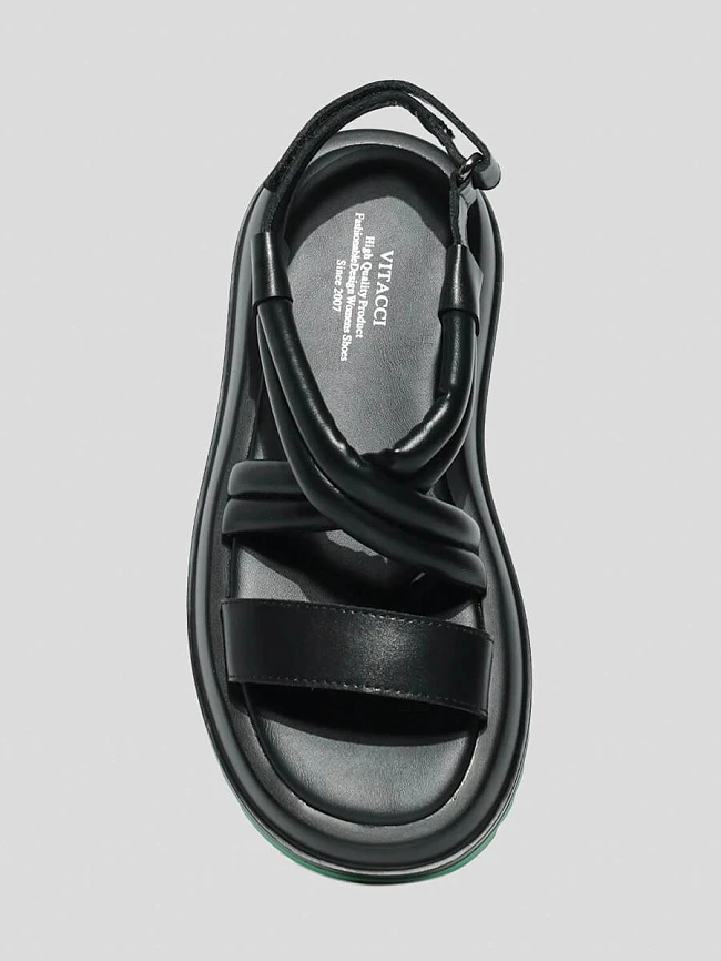 Сандалии женские летние, цвет черный, искусственная кожа/натуральная кожа и полимерные материалы 1846675P | 5