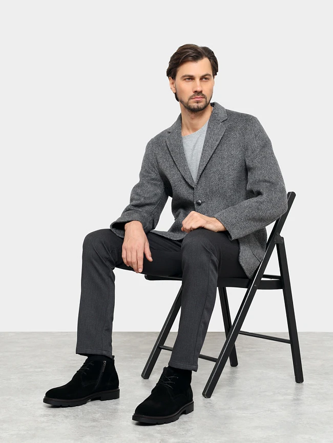 Ботинки мужские демисезонные, цвет черный, натуральный спилок M1782558 | 10