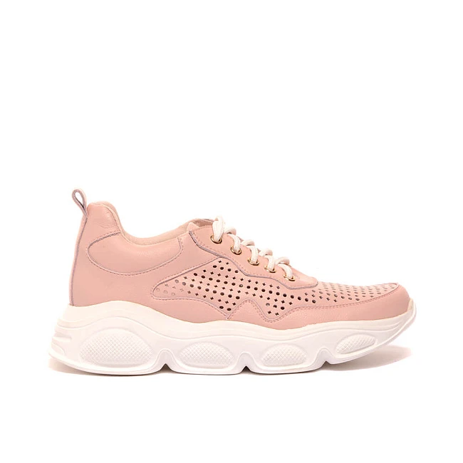 Кроссовки 1842246 женские цвет розовый, натуральная кожа 1842246         | 2