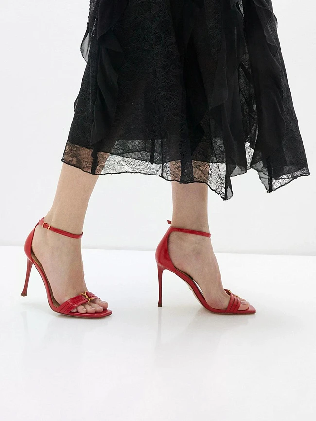 Босоножки женские летние, цвет красный, натуральная кожа 1494177 | 6