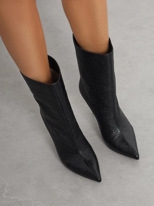 Полусапоги женские демисезонные, цвет черный, натуральный наплак 496307 | 8