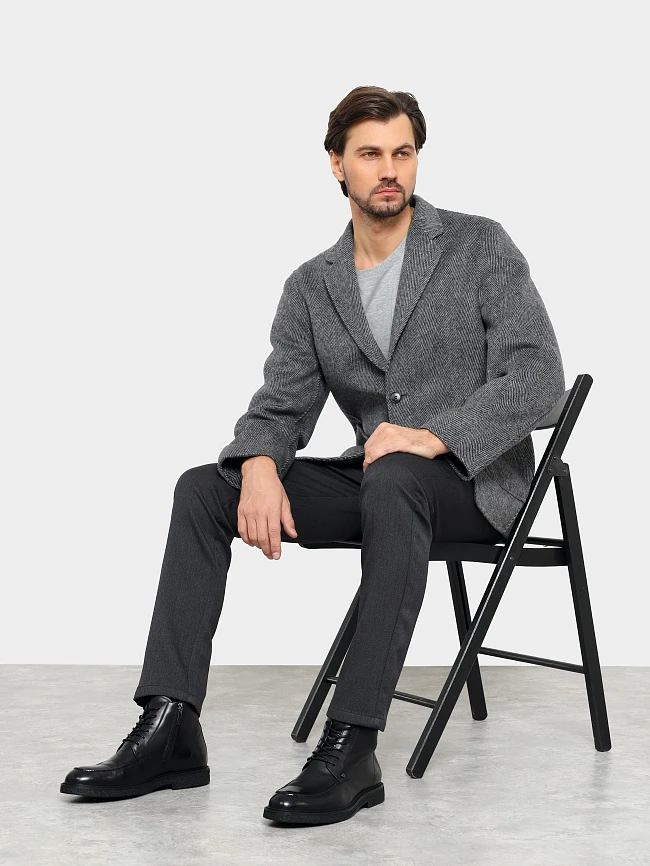 Ботинки мужские демисезонные, цвет черный, натуральная кожа M1782537 | 11