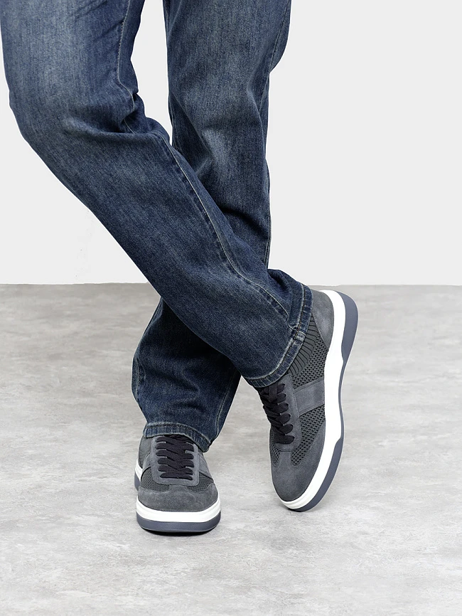 Кеды мужские демисезонные, цвет серый, текстиль/натуральный спилок M1782284-2 | 8