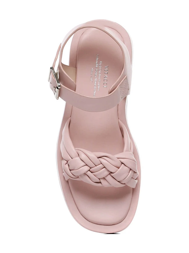 Сандалии 141717 женские цвет пудровый, натуральная кожа 141717          | 4