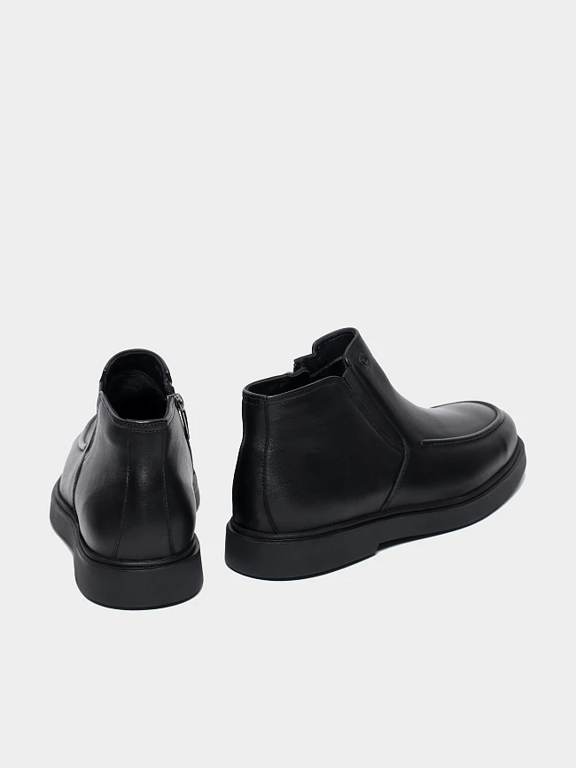 Ботинки мужские демисезонные, цвет черный, натуральная кожа M801243 | 4