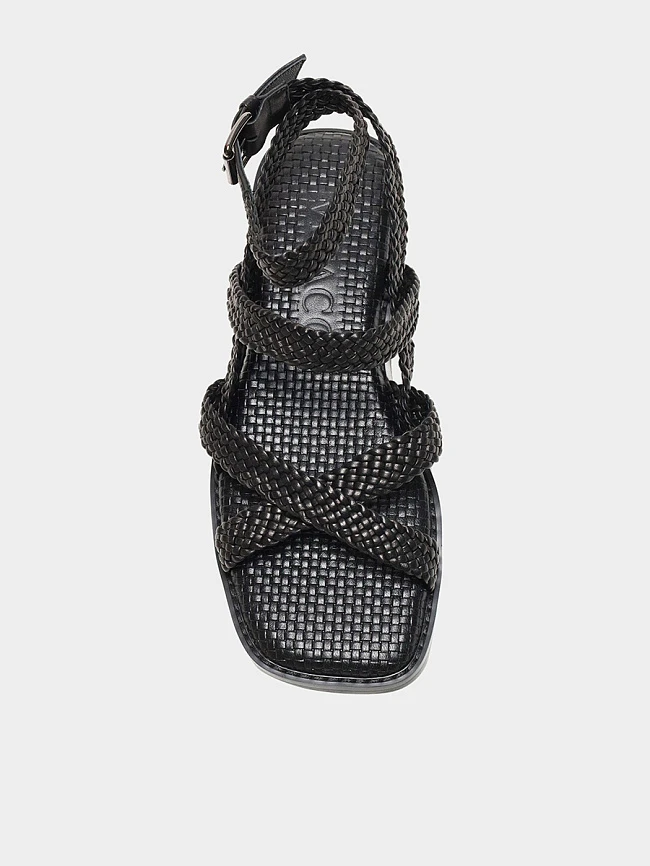 Сандалии женские летние, цвет черный, натуральная кожа 1821706 | 4