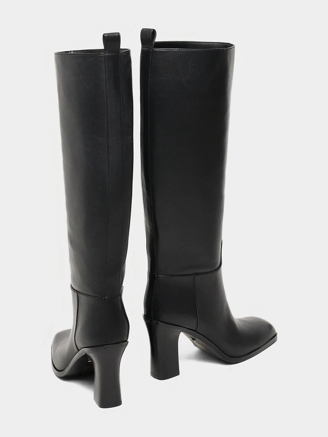 Сапоги женские демисезонные, цвет черный, натуральная кожа 1494518 | 4