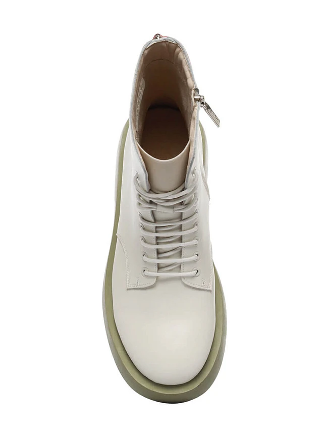 Ботинки 1845272 женские цвет молочный, натуральная кожа и полимерные материалы 1845272         | 4