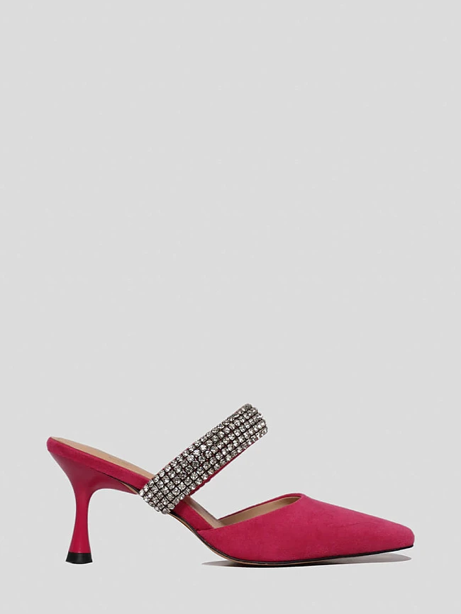 Мюли женские летние, цвет фуксия, текстиль 1398030 | 2