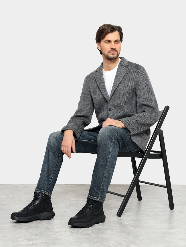 Ботинки мужские демисезонные, цвет черный, натуральная кожа M1782614 | 11