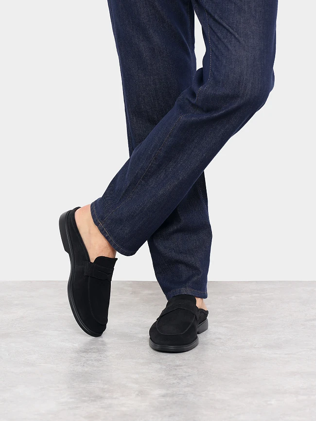 Сабо мужские летние, цвет серый, натуральный спилок M801338 | 7