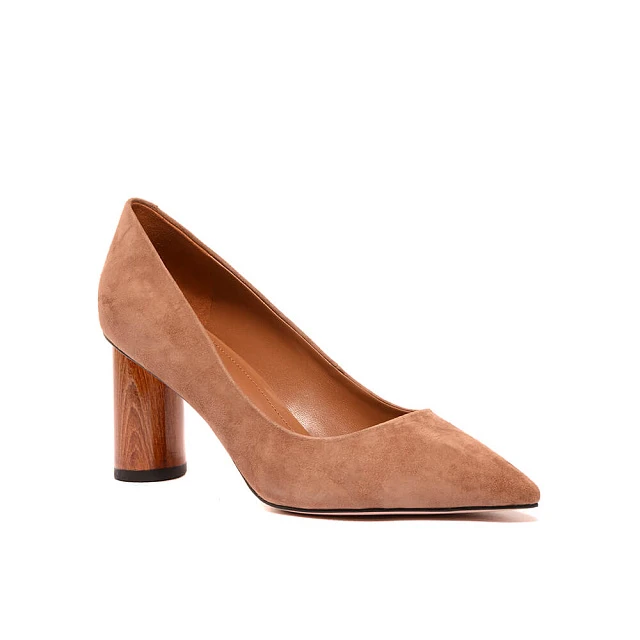 Туфли 1851211 женские цвет бежевый, натуральный велюр 1851211         | 1