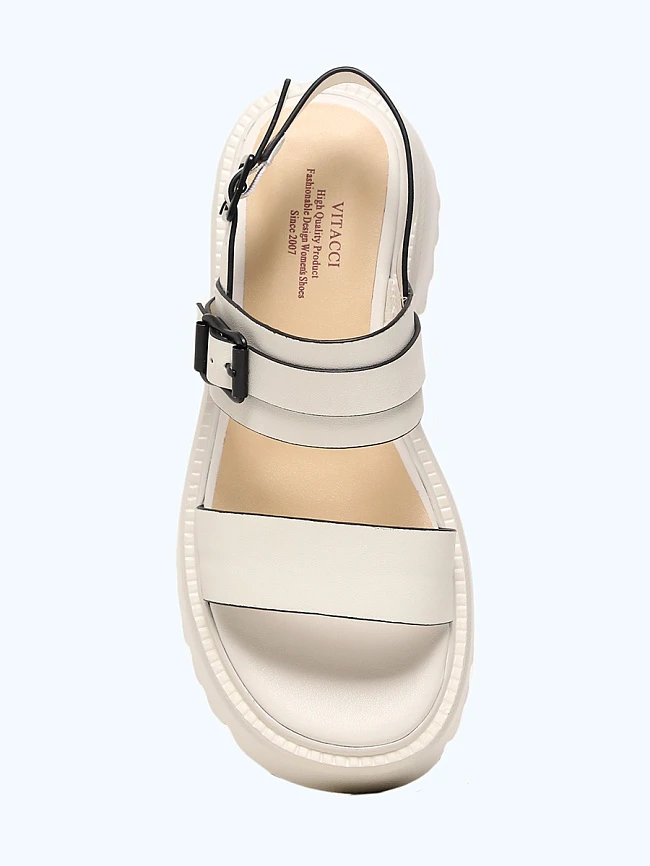 Сандалии женские летние, цвет белый, натуральная кожа и полимерные материалы 1849980 | 4