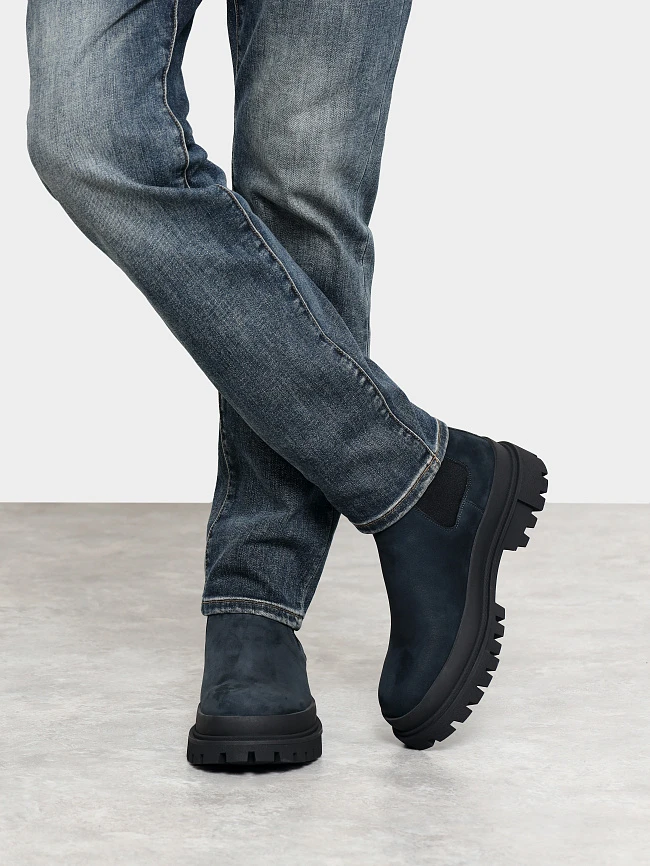 Ботинки мужские зимние, цвет синий, натуральный нубук M1022569M | 9