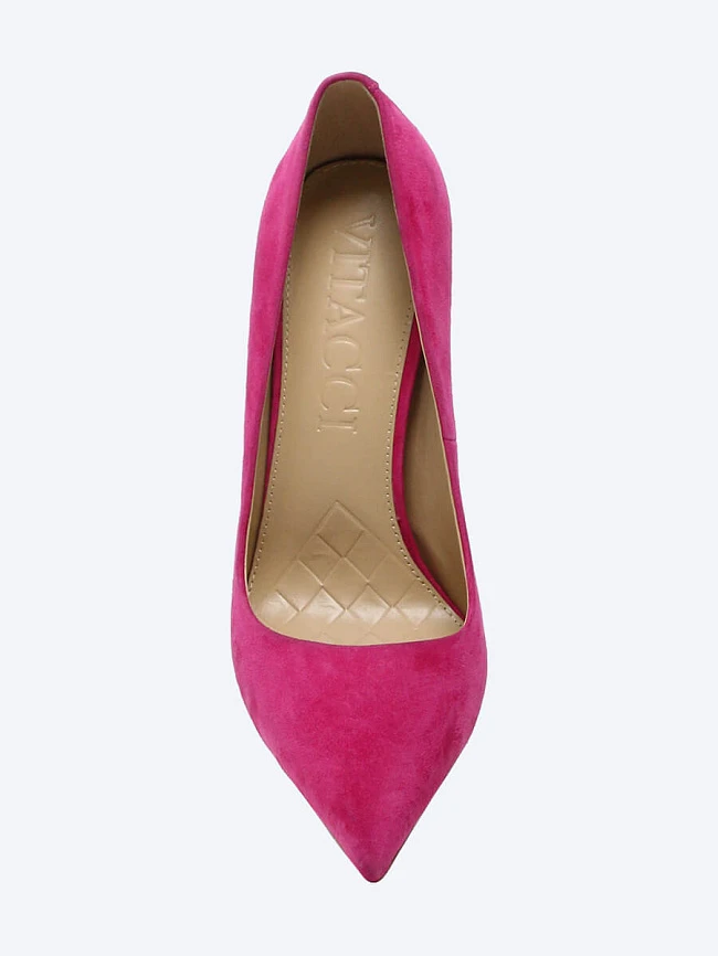 Туфли 496087 женские цвет фуксия, натуральный велюр 496087 | 4