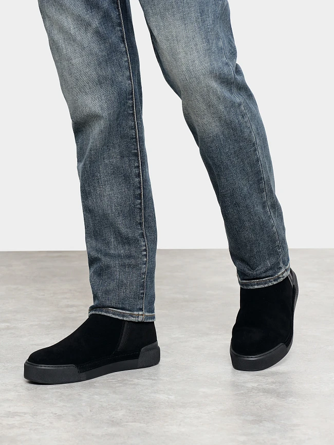 Полусапоги мужские зимние, цвет черный, натуральный спилок M1782122M | 7