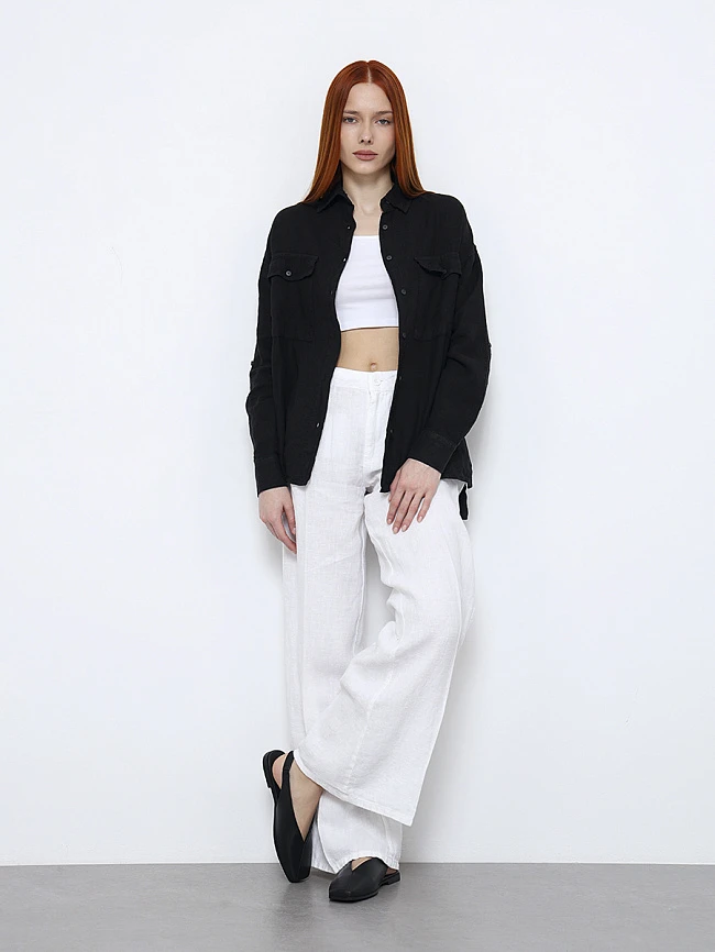 Туфли женские летние, цвет черный, натуральная кожа и полимерные материалы 1849796 | 12