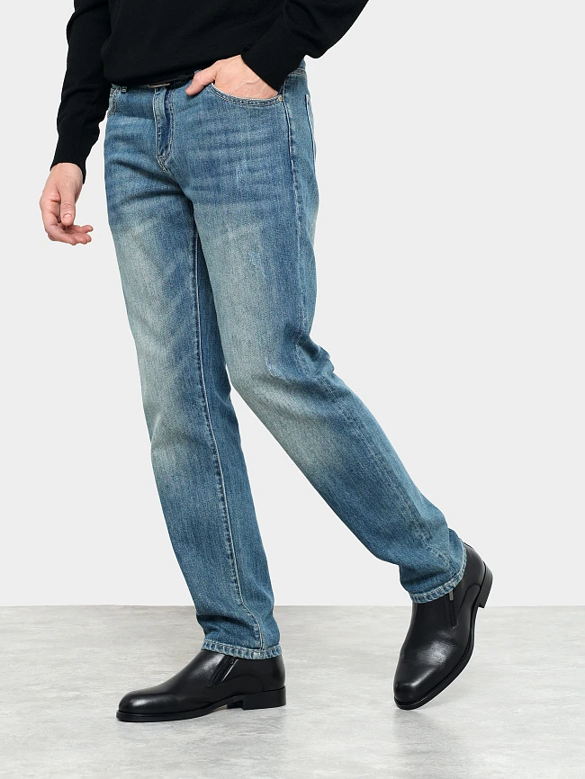 Ботинки мужские демисезонные, цвет черный, натуральная кожа M1023028 | 7