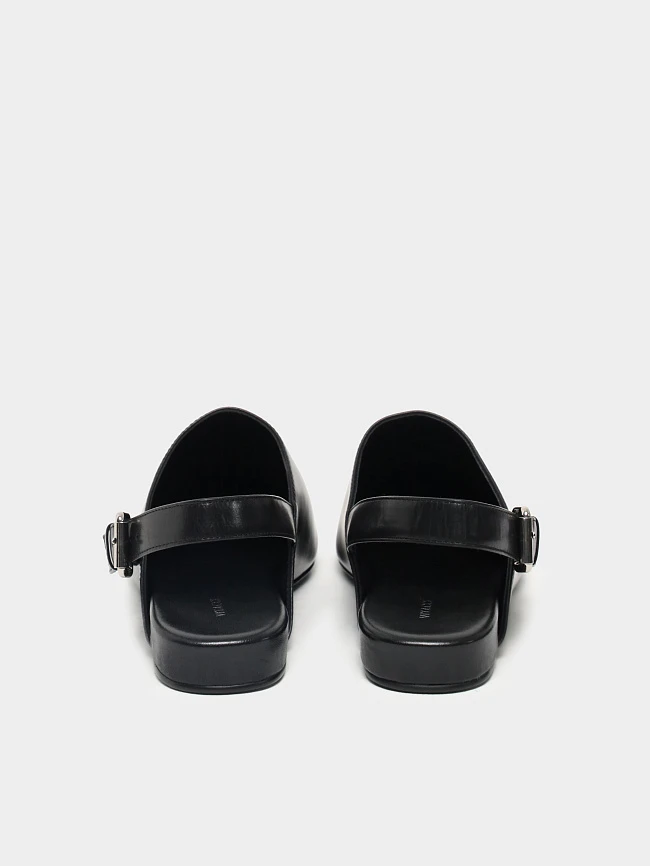 Туфли женские летние, цвет черный, натуральный велюр 1821477 | 6