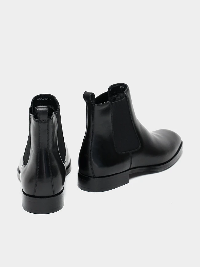 Ботинки мужские демисезонные, цвет черный, натуральная кожа M1022991 | 4