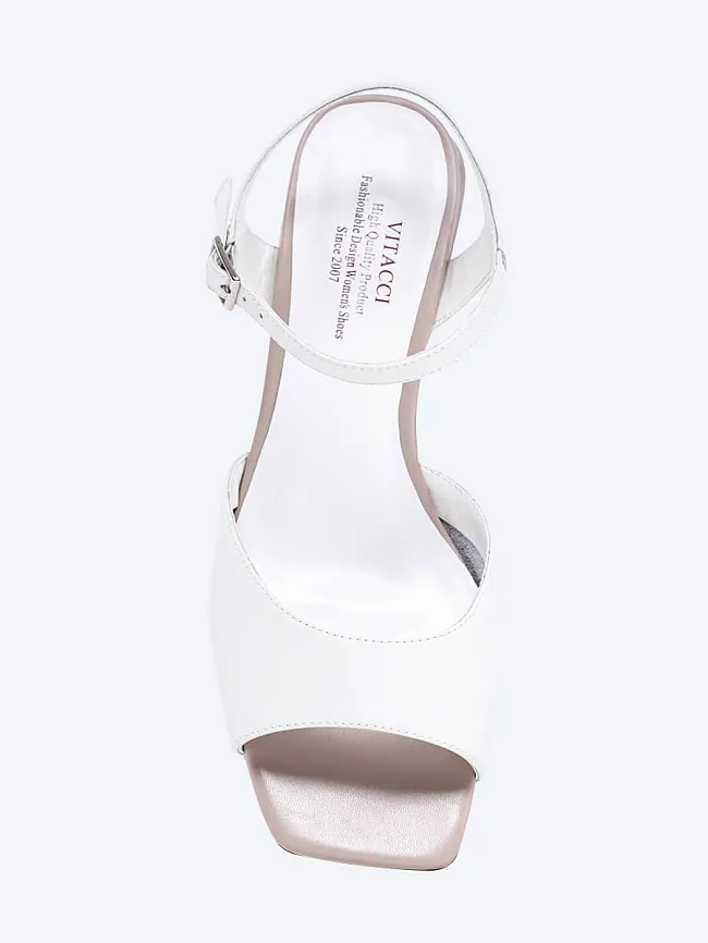 Босоножки женские летние, цвет белый, натуральная кожа и полимерные материалы 1849797 | 4