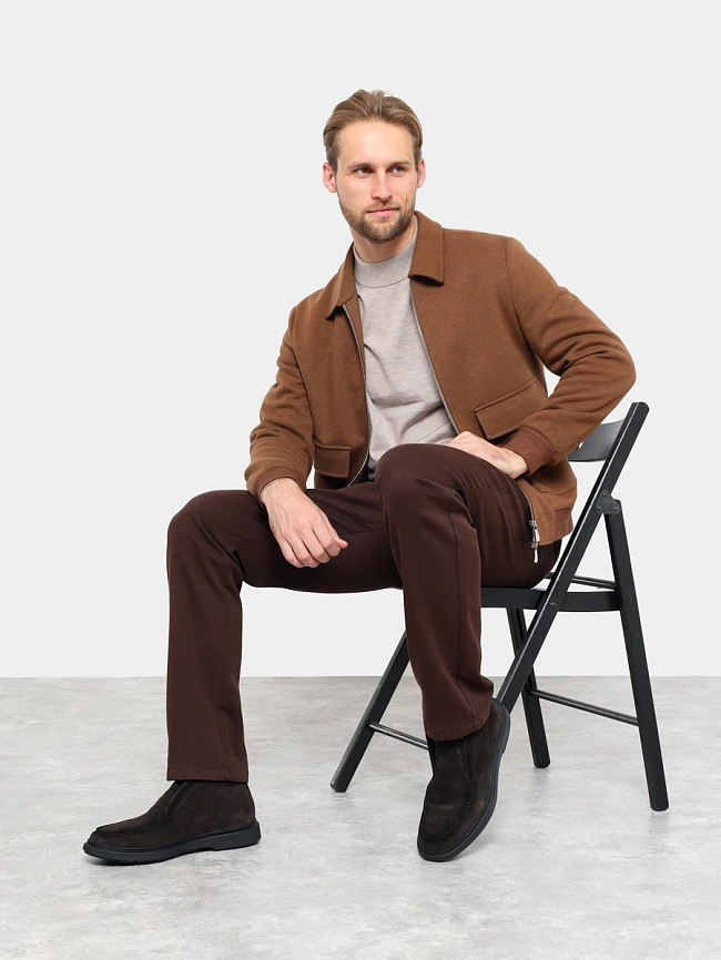 Ботинки мужские демисезонные, цвет коричневый, натуральный спилок M801040 | 10