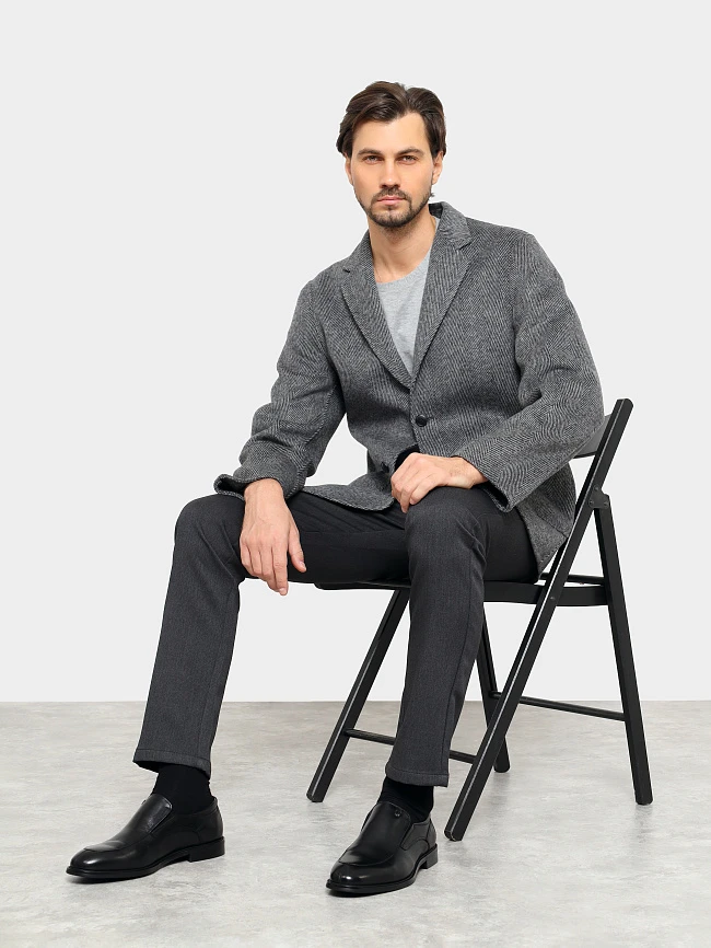 Туфли мужские всесезонные, цвет черный, натуральная кожа M1022921 | 11