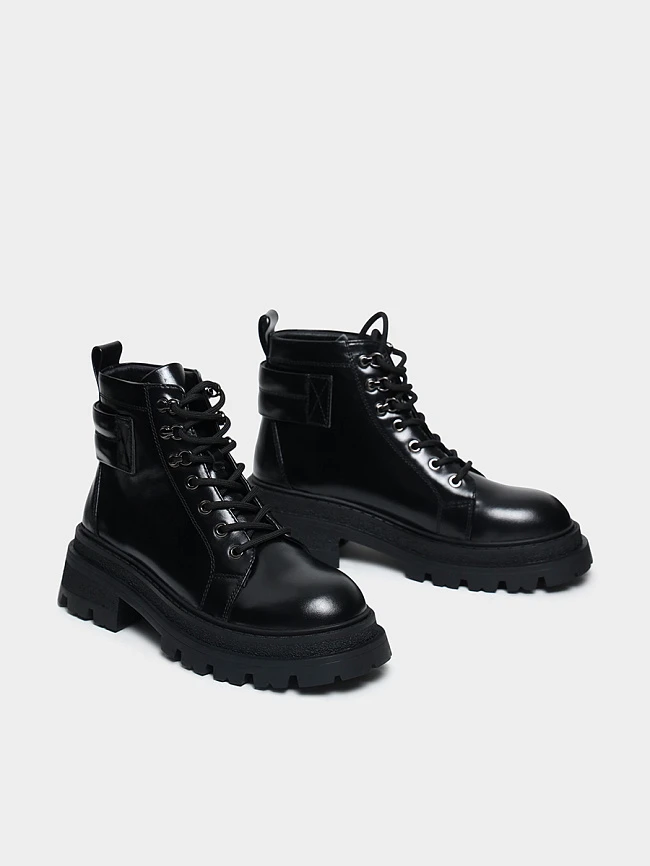 Ботинки женские зимние, цвет черный, натуральная масляная кожа 1013344M | 2