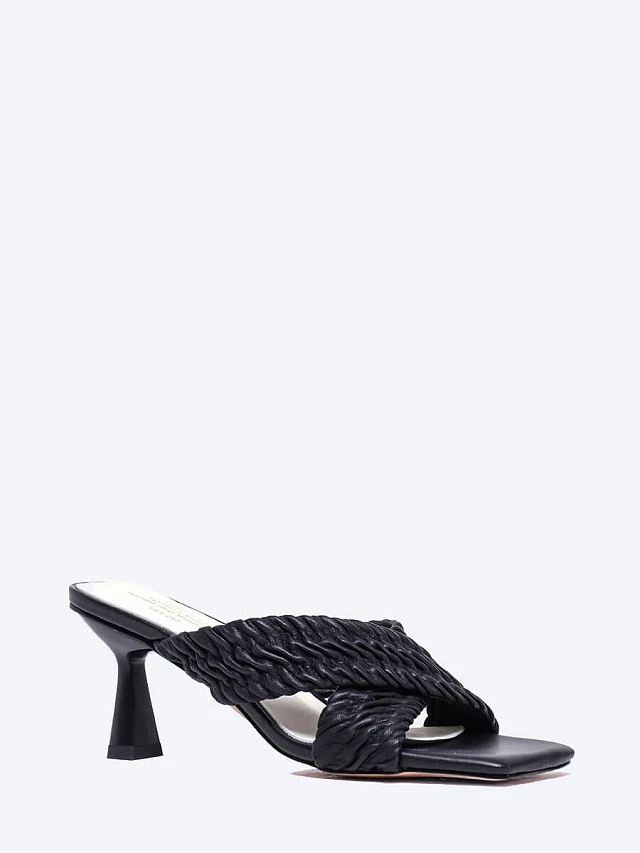 Сабо женские летние, цвет черный, натуральная кожа 7210118 | 1