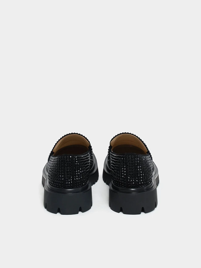 Лоферы женские всесезонные, цвет черный, натуральный велюр 1820529 | 6