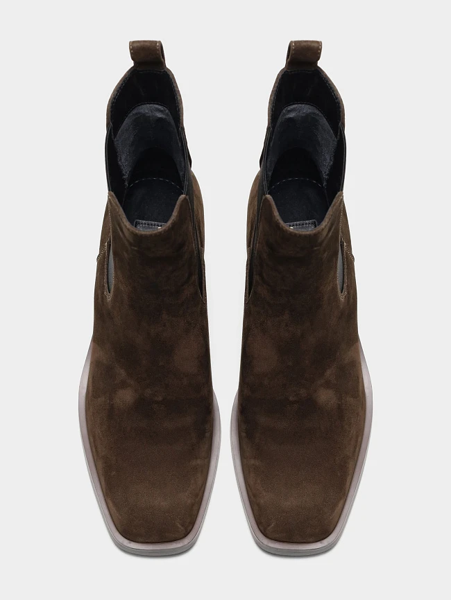 Полусапоги женские демисезонные, цвет коричневый, натуральный велюр 1494507-2 | 5